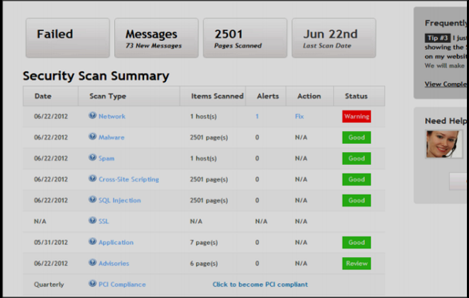 CodeGuard Website Monitoring Dashboard